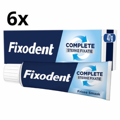 Fixodent Kleefpasta Complete Fresh - 6 x 47 gram - Voordeelverpakking (vervanger van Fixodent Original)