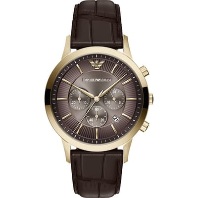 Emporio Armani Archetipo Mannen Horloge 43 mm Goudkleurig