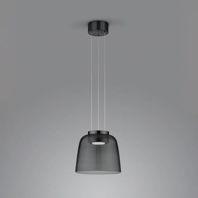 Helestra Oda hanglamp zwart glazen kap