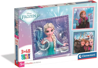 Clementoni - Puzzel - 3x48 Stukjes - Frozen Thema - Puzzel Voor Kinderen - Vanaf 5 Jaar