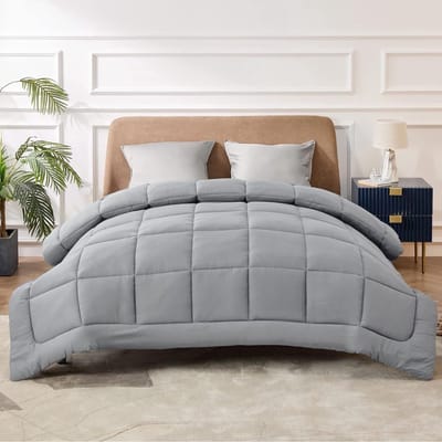 Winterdeken 200 x 200 warm en zacht - winterdekbed 200 x 200 vulling 450 g/m², dekbed voor mensen met een allergie blauw
