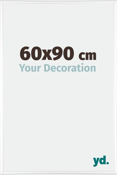 Your Decoration - Fotolijst 60x90 cm - Aluminium - Wit Hoogglans - Kent
