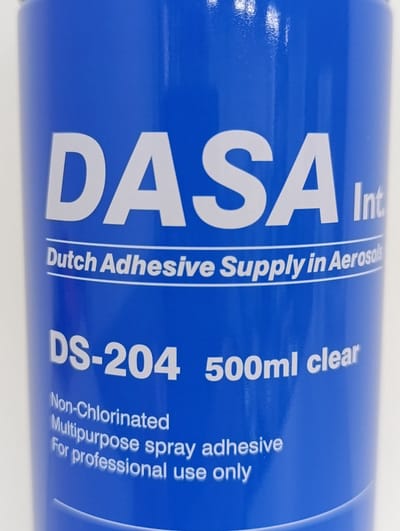 PROFESSIONELE NEDERLANDS SPUITLIJM DASA DS-204 - MULTIFUNCTIONELE CONTACT LIJM SPUITBUS x 500 ML x 6 STUKS