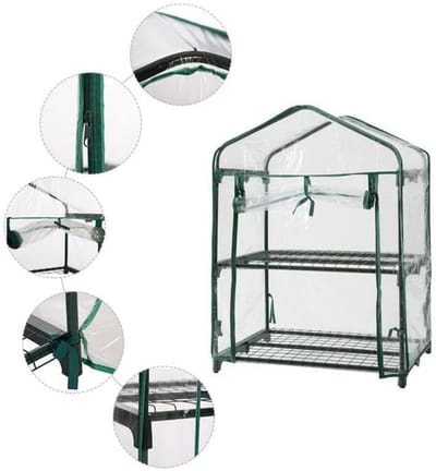 Mini Kas Cover voor Planten met Rits - Transparante PVC Bescherming voor Delicate Planten