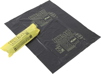 Komo vuilniszakken 50 micron, 60 liter, 1 rol, 20 zakken, grijs 20 stuks