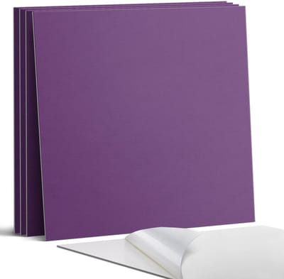 Coloray Wandpanelen Zelfklevend - Violet Zelfklevende Wandpanelen - 50 cm x 50 cm - Paars Wandpaneel PVC - 5 stuks - Eénkleurige Wandpanelen Zelfklevend - Keuken Wandpanelen - Wandpanelen Badkamer