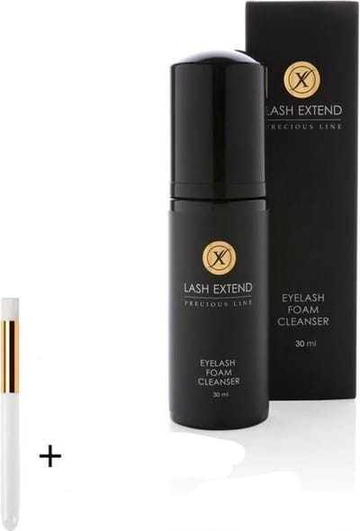 Lash Extend - Foam cleanser - 30 ml -   wimper shampoo  NU met Wimper reinigingsborstel - Lash foam shampoo  - lash soap - wimper zeep - cleanser for eyelashes - wimper schuim - wimper reiniging- olievrij