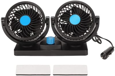 Dailygoods - Draagbare 12V Autoventilator met 360 Graden Draaibaar Ontwerp