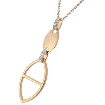 Orphelia PH-033 - Hanger met Ketting - Verguld metaal / Zirkonia - 42 cm