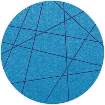 Lijnen vilt onderzetter Rond - Lichtblauw - 6 stuks - Ø 10 cm - Tafeldecoratie - Glas onderzetter - Cadeau - Woondecoratie - Woonkamer - Tafelbescherming - Onderzetters Voor Glazen - Keukenbenodigdheden - Woonaccessoires - Tafelaccessoires