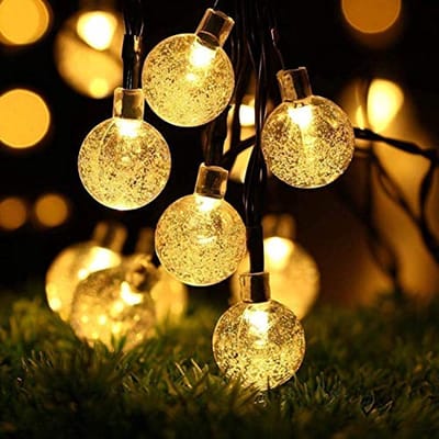 Lichtsnoer met 20 LEDs, 3m, Waterdichte Batterijverlichting voor Buiten en Binnen, Warm Wit voor Tuin en Feestdagen