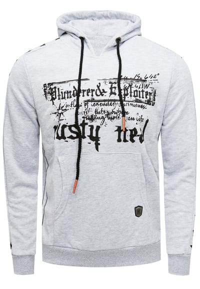 Sweatshirt met capuchon en print aan de voorkant
