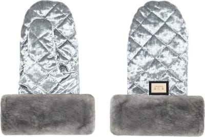 Bjällra Of Sweden Handschoenen Dames Fluweel Zilver/grijs