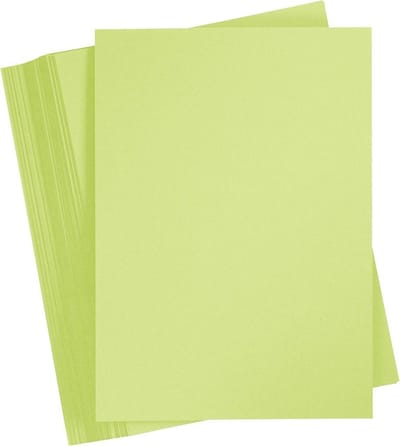 Gekleurd Karton A4,210x297 mm, 180 gr, lichtgroen, 100 vel | Knutselkarton