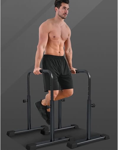 Dip Bar Krachtstation - Parallelle Bars - Thuistrainingen - 9 Hoogte-instellingen - 68-108 cm - Zwart