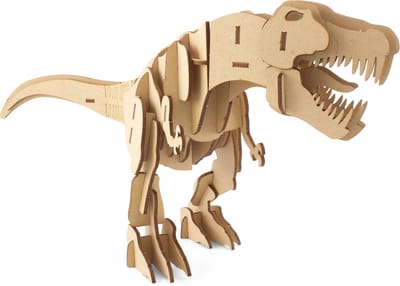 Houten Bouwpakket T-Rex Dinosaurus – 3D Puzzel Hout – DIY Modelbouw Speelgoed – Vanaf 6 Jaar – 49 Onderdelen