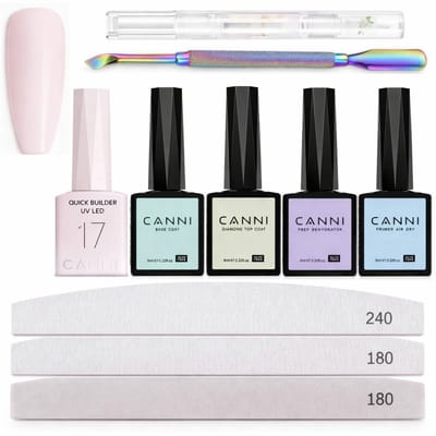 Canni - Biab - Set - 10-delig - HEMA-vrij - TPO-vrij - Builder in a bottle - Builder gel - Biab nagellak - Biab set - The gel bottle biab - Gel in a bottle