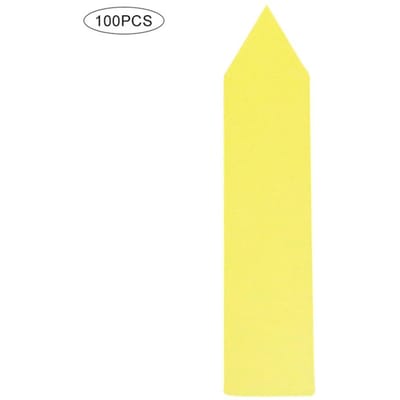 100 Stuks Waterdichte Plastic Plantenetiketten Tuinplantenlabels Kwekerijmarkers Bloempotten Zaailingetiketten Tray Tuingereedschap 10*2cm 100Pcs&10x2cm yellow