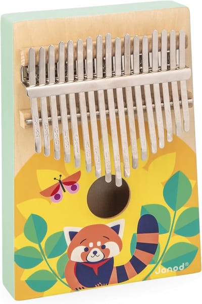 Houten Kalimba met 17 Metalen Toetsen voor Kinderen vanaf 3 Jaar
