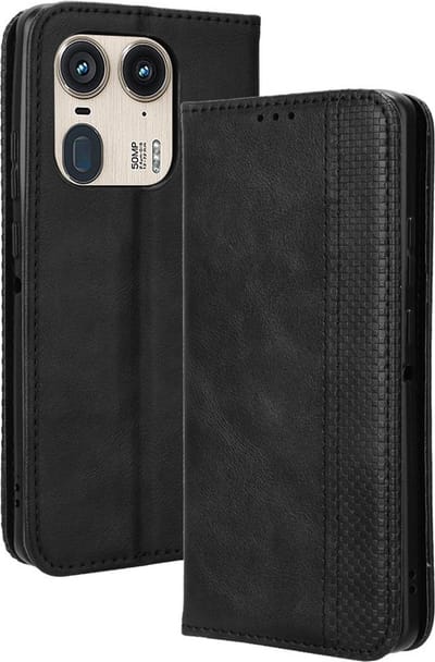 Coverup Hoesje - Geschikt voor Xiaomi Poco F6 Hoesje - Coverup Vintage Book Case - Bruin