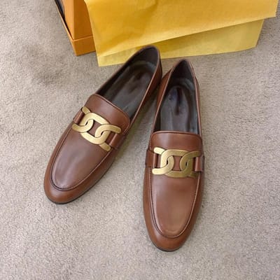 Enkele Schoenen Herfst Gesp Britse Stijl Kleine Leren Schoenen Dames Retro Eén Pedaal Platte Loafers 40