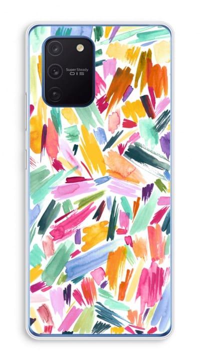 Case Company® - Hoesje geschikt voor Samsung Galaxy Note 10 Lite hoesje - Watercolor Brushstrokes - Soft Cover Telefoonhoesje - Bescherming aan alle Kanten en Schermrand