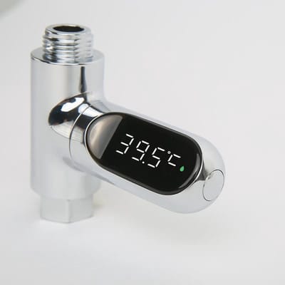 Ryoudavell - Elektronische waterthermometer voor de kraan - (Energieopwekking via waterstroom) Automatische uitschakeling - Met digitaal display, geschikt voor baden en douchen, geschikt voor baby's en volwassenen