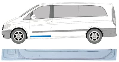 Reparatiepaneel voor deur binnen voor Mercedes Vito W639 2003-2014 / Links