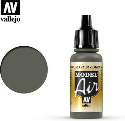 Vallejo Hobbyverf Acrylverf - 71012 Model Air Dark Green - Acryl Verf flesje - 17 ml