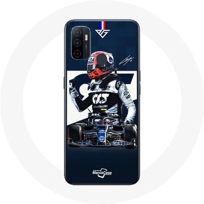 Oppo A53 Case Formule 1 Max Verstappen F1 Racing Driver Blauw blauw