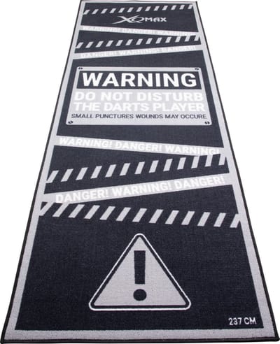XQMax Carpet Dartmat Warning