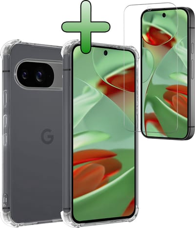 Hoesje Met Screenprotector - Geschikt voor Google Pixel 10 - Sterk & Shockproof - Siliconen Case - Back Cover - Telefoon Hoes - Shock Proof - Transparant