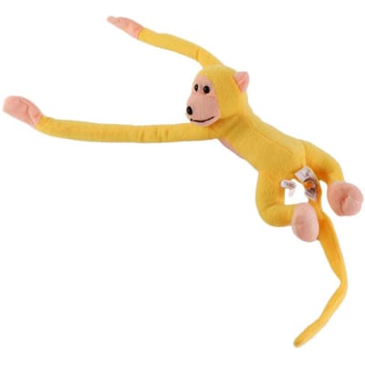 60CM Lange Arm Aap Pluche Speelgoed Anti-botsing Banaan Aap Gordijnband Aap Pop Knuffel Verjaardag Bruiloft Feest Decor geel