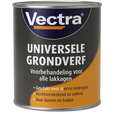 Vectra Universele Voorstrijkverf – Wit – Zijdeglans – 750 ml - 3 stuks