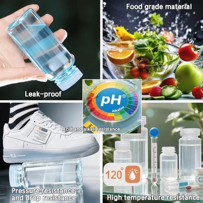1000ml Breed Laboratorium Testfles - Chemische Container, Lekvrij en Transparant voor Watermonsters en Pillen