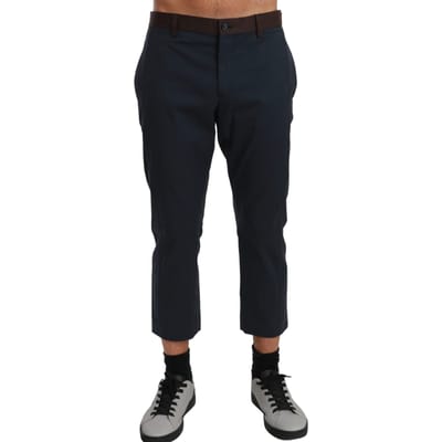 Dolce & Gabbana Herenbroek Bruin Gestreept Gekropen Broek