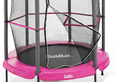 Kinder trampoline - Tuin trampoline - Buiten spelen - Veiligheidsnet met rits - Diameter 140 cm - Roze