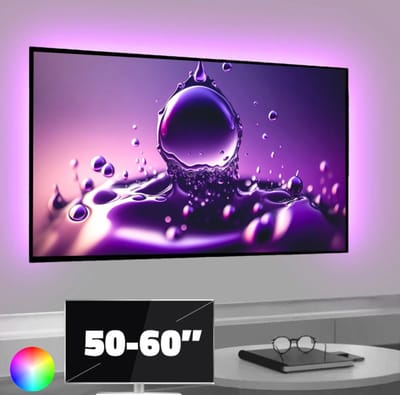 TV led strip | TV verlichting | TV Lamp | met 3x RGB strips 50-60 inch | 2x 50cm en 1x 90cm led strips | Gaming accessoires | Led Light Strip | Licht strip