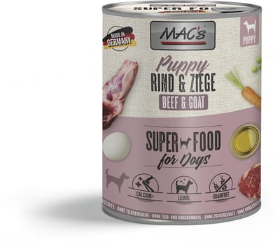 MAC's DOG - Puppy Blik 6x800g - Rund & Geit