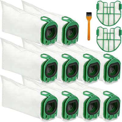 13stuks - 10 stofzuigerzakken geschikt voor Vorwerk Kobold VB100/FP100 - 2 motorbeschermingsfilters - 1 kleine reinigingsborstel - hoge dichtheid filtering - eerste keuze voor huisdieren