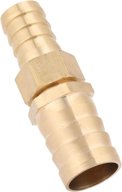 Verloopstuk voor slangaansluiting 19mm naar 25mm van messing