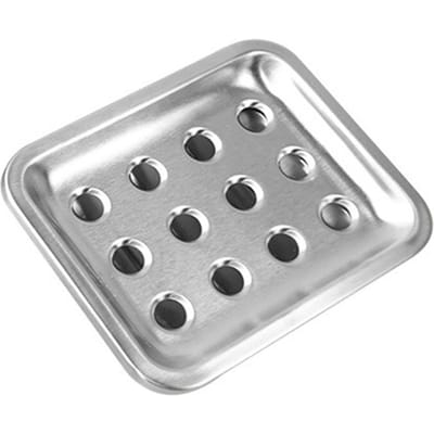 Zeepbakje RVS Dubbellaags Verwijderbaar Zeepbespaarder Droogrek voor Douche Badkamer gray