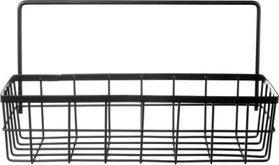 Keukenplank Opgehangen Aan De Reling Metaal Zwart RADKA 30x10,5x17 cm - Plank voor Keuken - Keukenkast - Keukenrek - Kruidenrek - Kruidenhouder