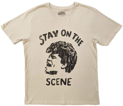 James Brown - Stay On The Scene Heren Tshirt - S - Creme