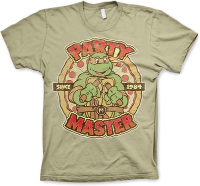Teenage Mutant Ninja Turtles Heren Tshirt -S- Party Master Since 1984 Groen