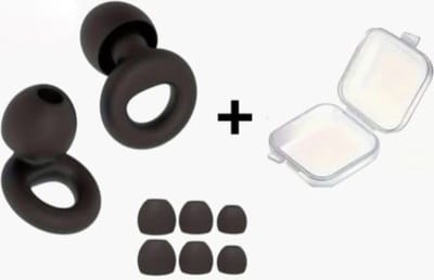 Party Plugs - Earplugs - Reizen - Overprikkeling - Earplugs - Oordopjes draadloos - Zwart - SNR 26 dB - Inclusief Opbergdoosje - Festival Oordopjes - Herbruikbare Gehoorbescherming - Siliconen voor Slaap en Gevoeligheid - 8 Dop