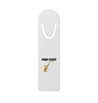 Hacebo® - saxofoon met eigen naam metalen boekenlegger - Saxofoon - muziek liefhebbers - iemand die houdt van saxofoons - verjaardag - cadeau - kado Bladwijzer boekenleggers - 12.7 cm x 3.2cm