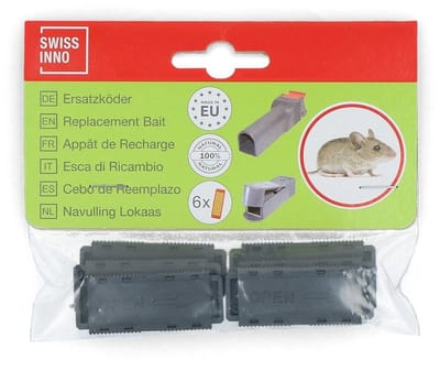 Swissinno 1 090 001K Köder natural Extra aas Geschikt voor merk Swissinno SuperCat Mousehouse, No See No Touch 6 stuk(s