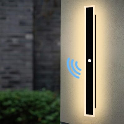 Buitenwandlamp met Bewegingsmelder en Lichtsensor - IP65 - 4500K - Aluminium - 150cm