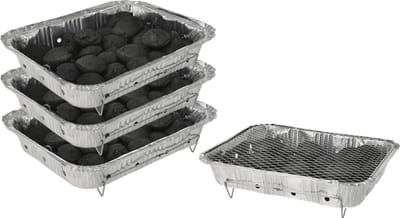 Wegwerp Barbecue met Houtskool – 3 Stuks – Instant BBQ voor Camping, Balkon of Picknick – Inclusief Rooster – Barbecue Accessoires – BBQ Kopen